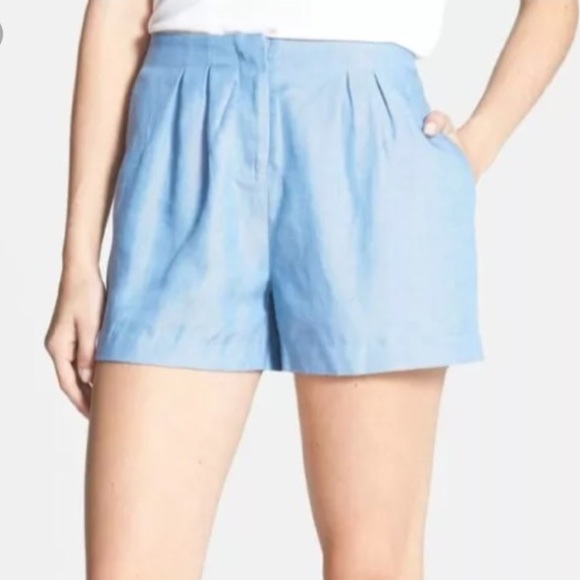 Search for Sanity Pants - Chambray high rise shorts